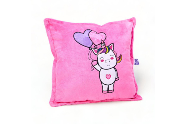 Cojin Unicornio Cuadrado Blanco