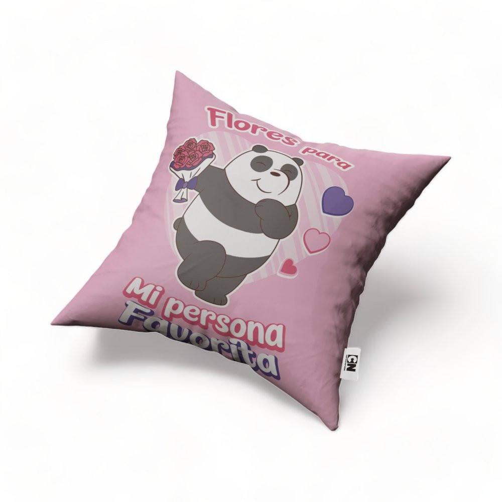 Cojin Escandaloso Panda Flores