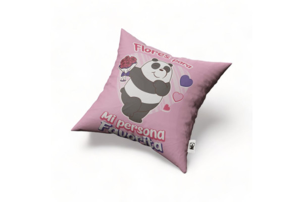 Cojin Escandaloso Panda Flores