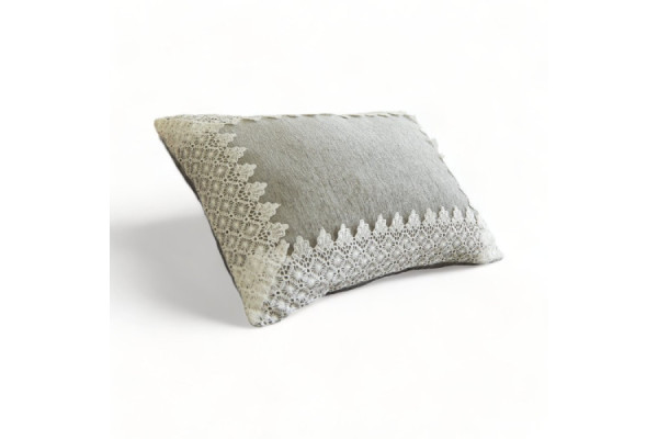 Cojin Hogar Beige Encaje