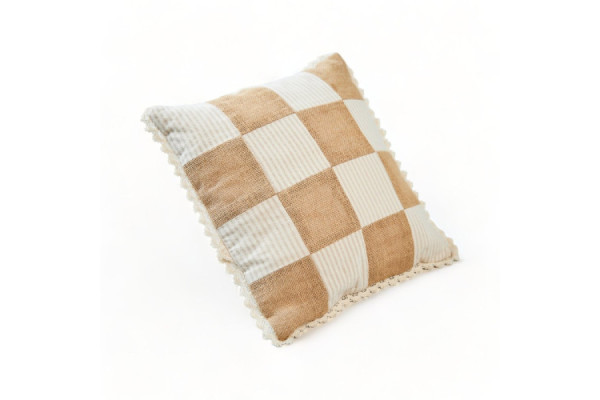 Cojin Hogar Cuadros Yute
