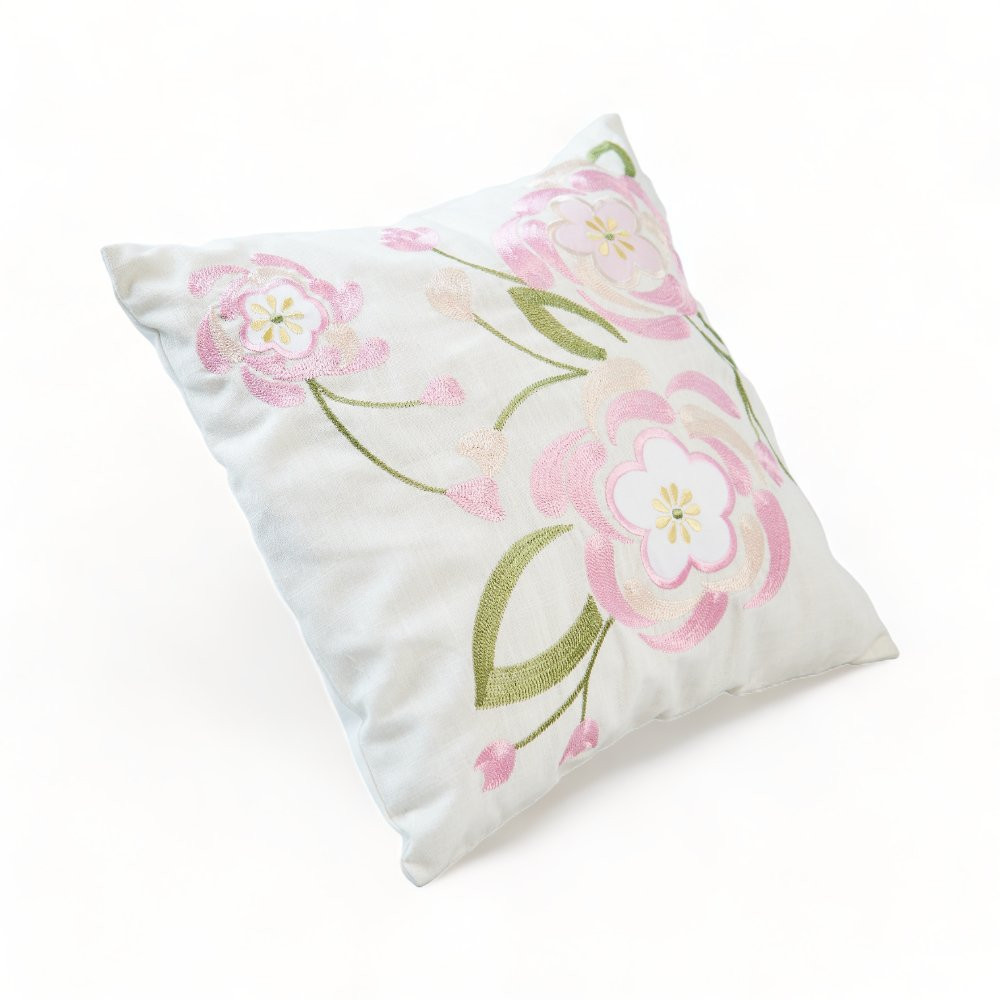 Cojin Hogar Flores Bordado