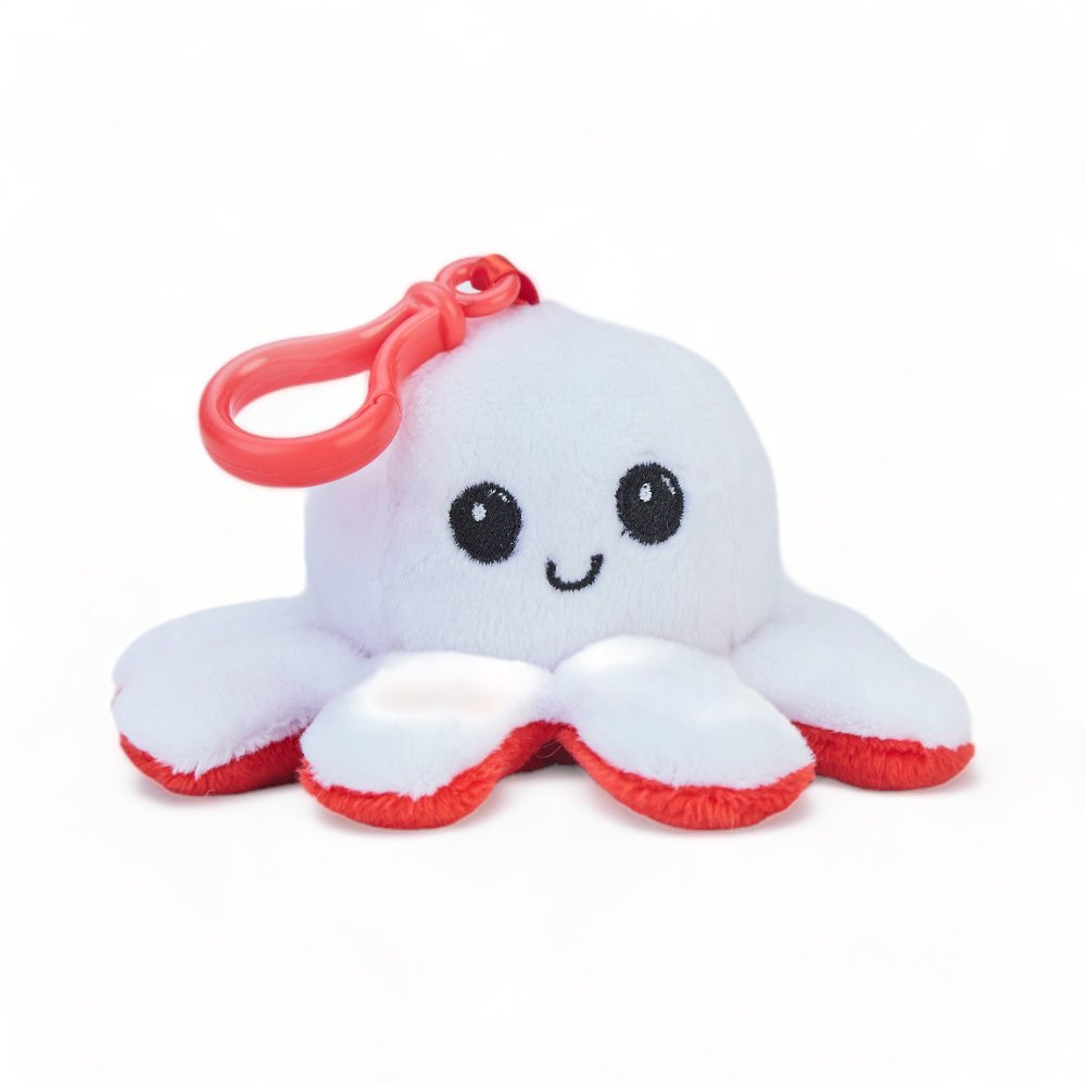 Llavero Pulpo Rojo/Blanco