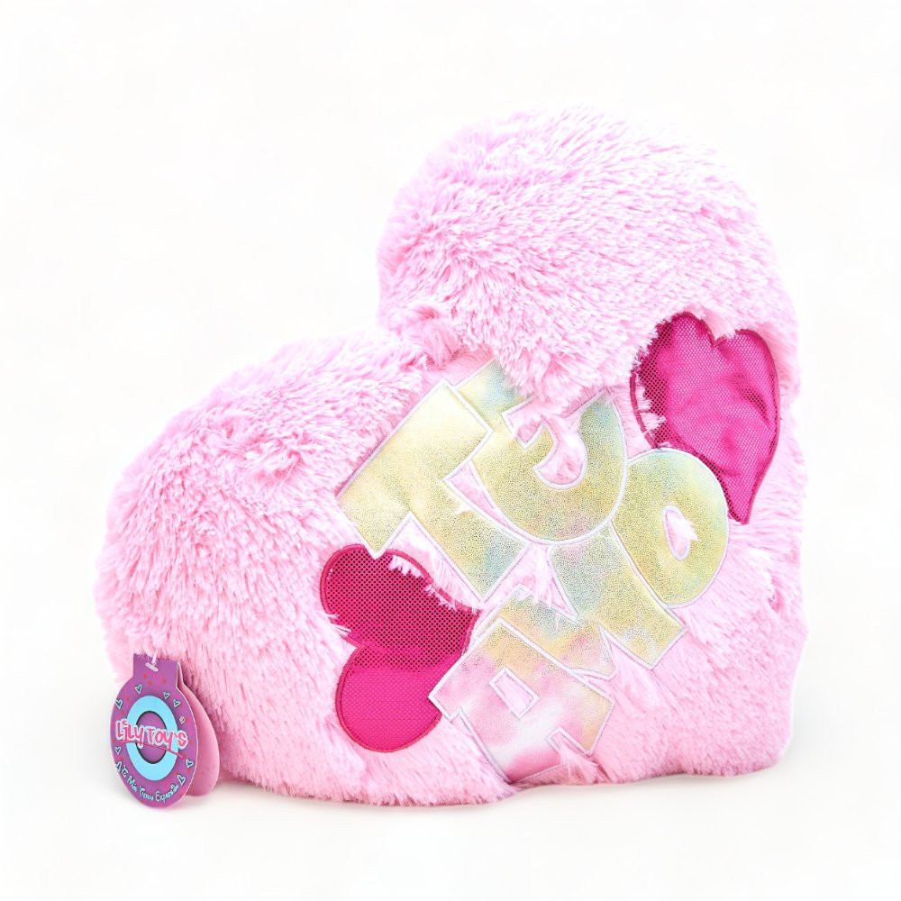 Corazon Felpa Rosado Gigante