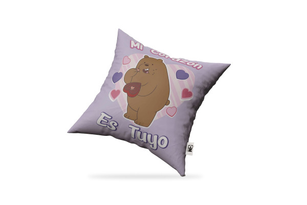 Cojin Escandaloso Pardo Corazon