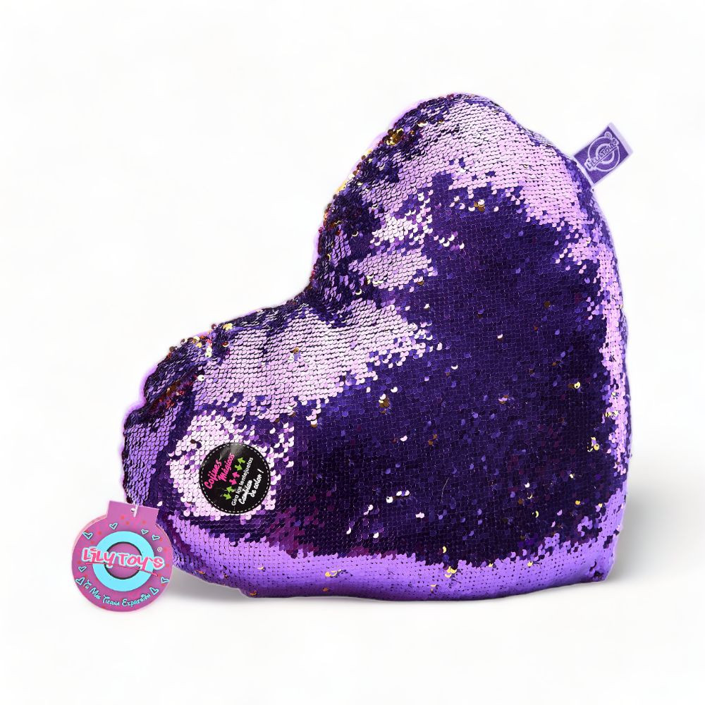 Cojin Lentejuelas Corazon