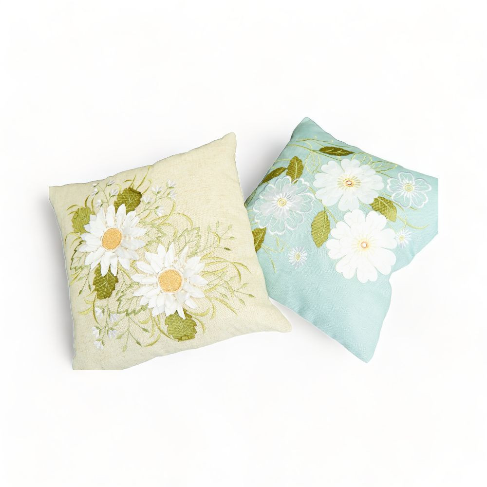 Cojin Hogar Margarita Turquesa